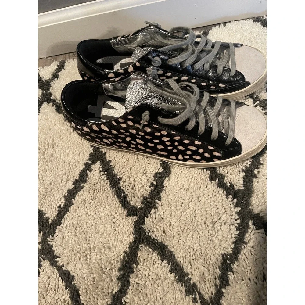 P448 John Sneakers  Spotted Calf Hair W Silver Accent  Size 41